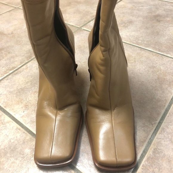 Nine West Beige Booties.  Great Condition - Picture 1 of 4